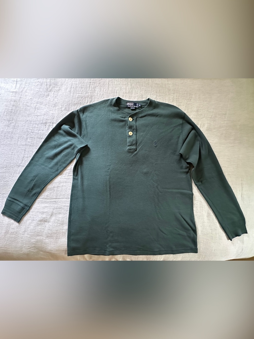Polo by Ralph Lauren Men’s Dark Green Long-Sleeve Henley